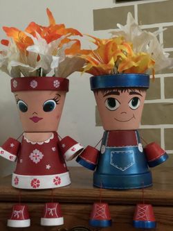 Terracotta couple planter custom made on order