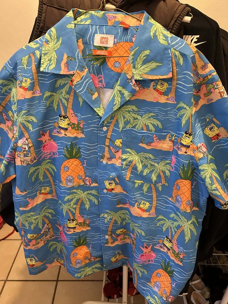 Oppo Suits SpongeBob Button Up Shirt XL