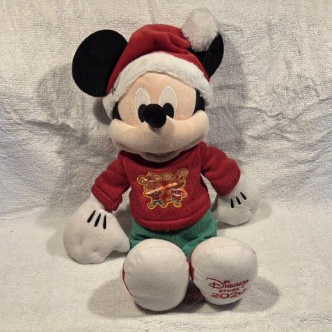 15" MICKEY MOUSE PLUSH CHRISTMAS TOY FROM THE DISNEY STORE 2020 COLLECTIBLE