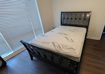Queen size bed with matching night tables