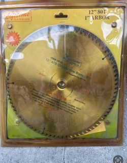 Lifetime Carbide 12 80T 1” Arbor Blade Industrial #38545 Cutting Saw Teeth
