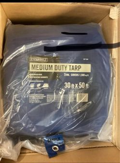 30 ft. x 50 ft. High Quality Brand new NEVER OPENED Blue Tarp cover by Everbuilt...