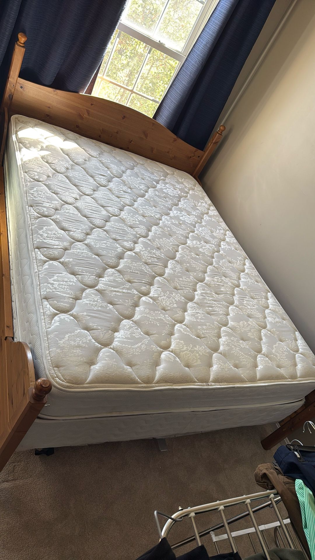 Queen Size Spare Bedroom Mattress & Box Spring