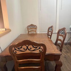 Folding Dining Table With 5 Chairs - Good Quality