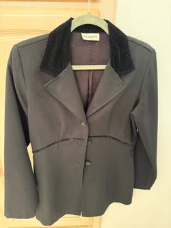 Wrapper Women's Black Blazer Jacket