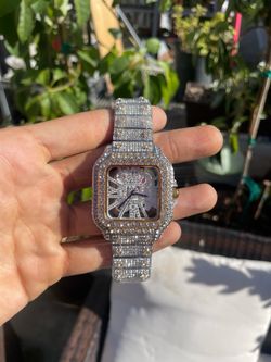 Men iced out watch