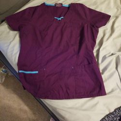 Scrub Top Eggplant Color