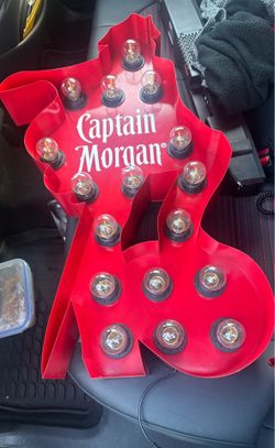 Captain Morgan Rum Sign  32”x29” Liqor Display Sign Man Cave Tiki Bar