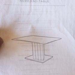 Nero End Table. (Just Base, No Marble Top)