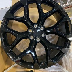 24" SNOWFLAKES BLK N CHROME IN STOCK