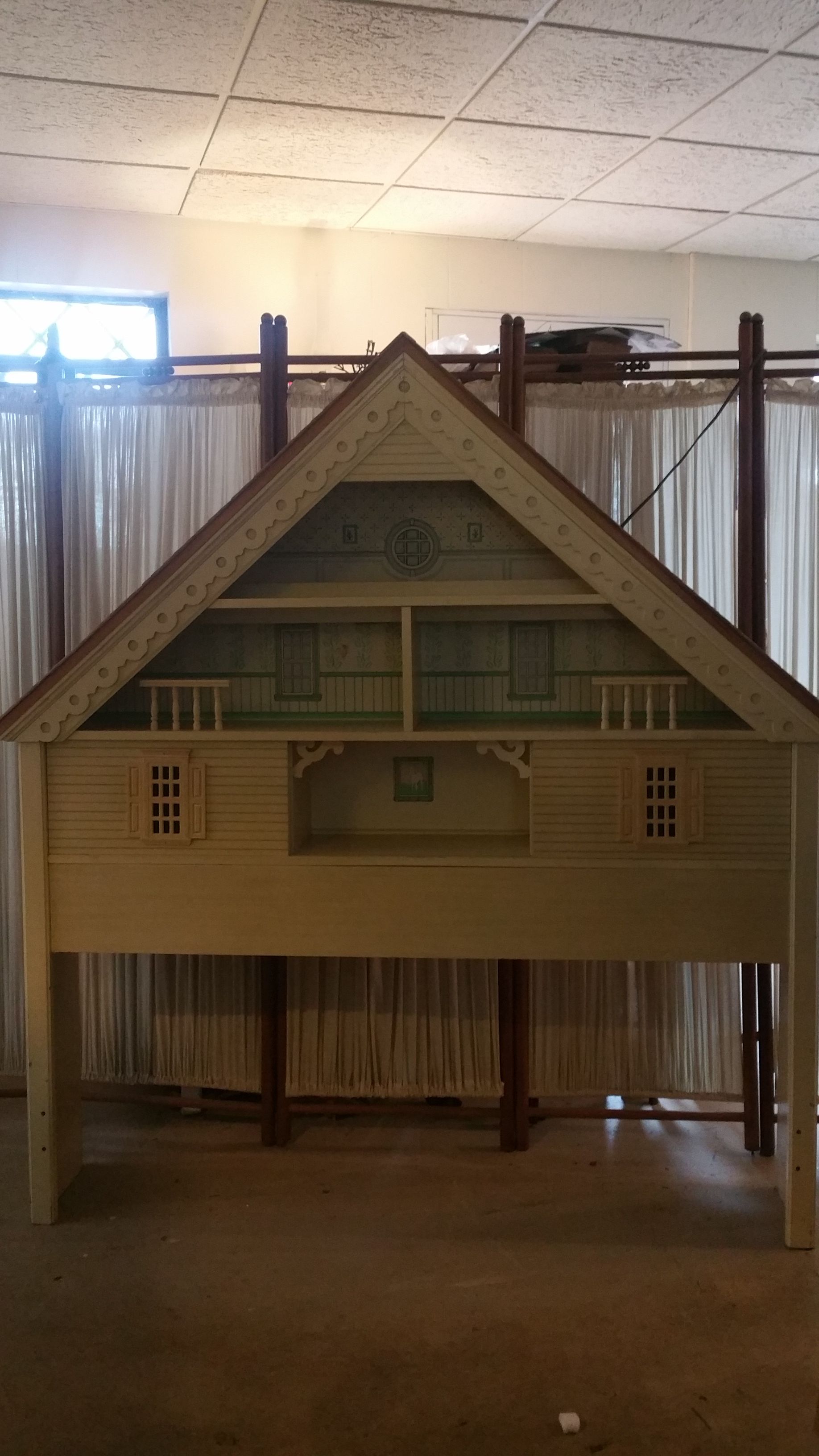 Rare Vintage Double Bed Singer Dollhouse Headboard