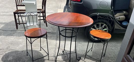 3-Piece Bistro Table and Bar Stool Set