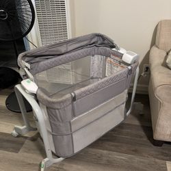 Ingenuity Bassinet 3 In 1 Locking Wheels, Vibration, And Nightlights 
