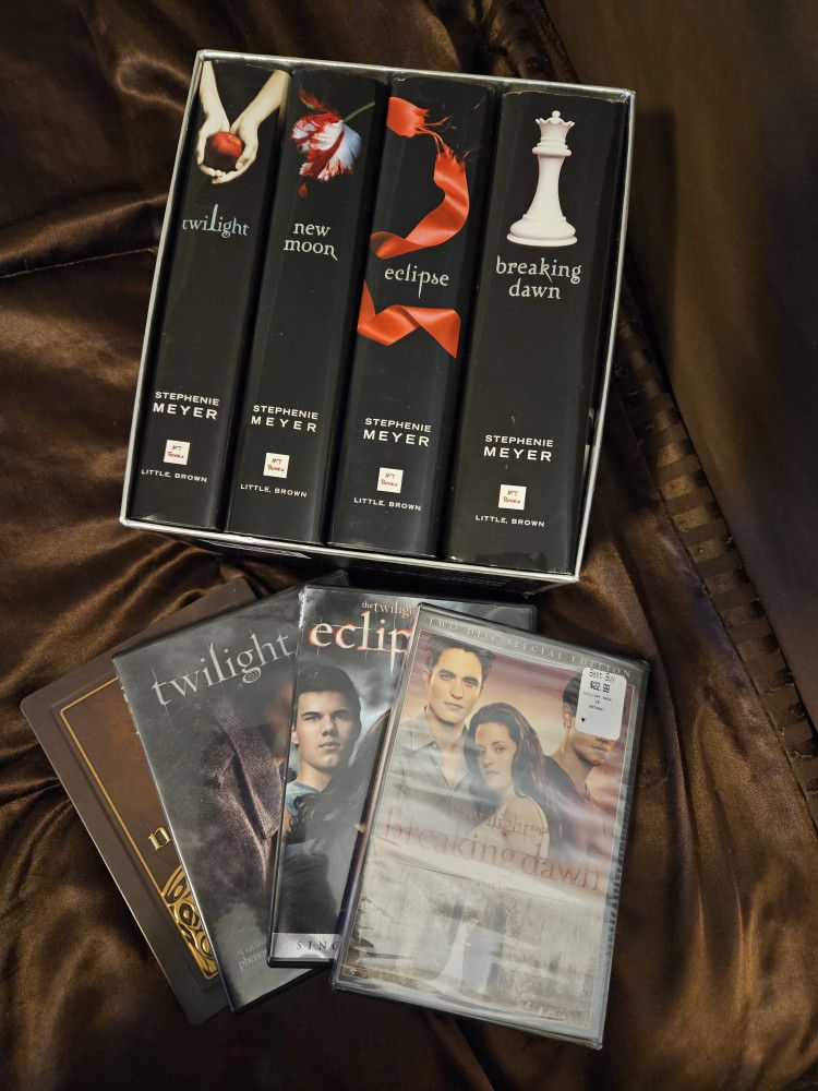Twilight Series. 4 Hardback Books And 4 Movies 