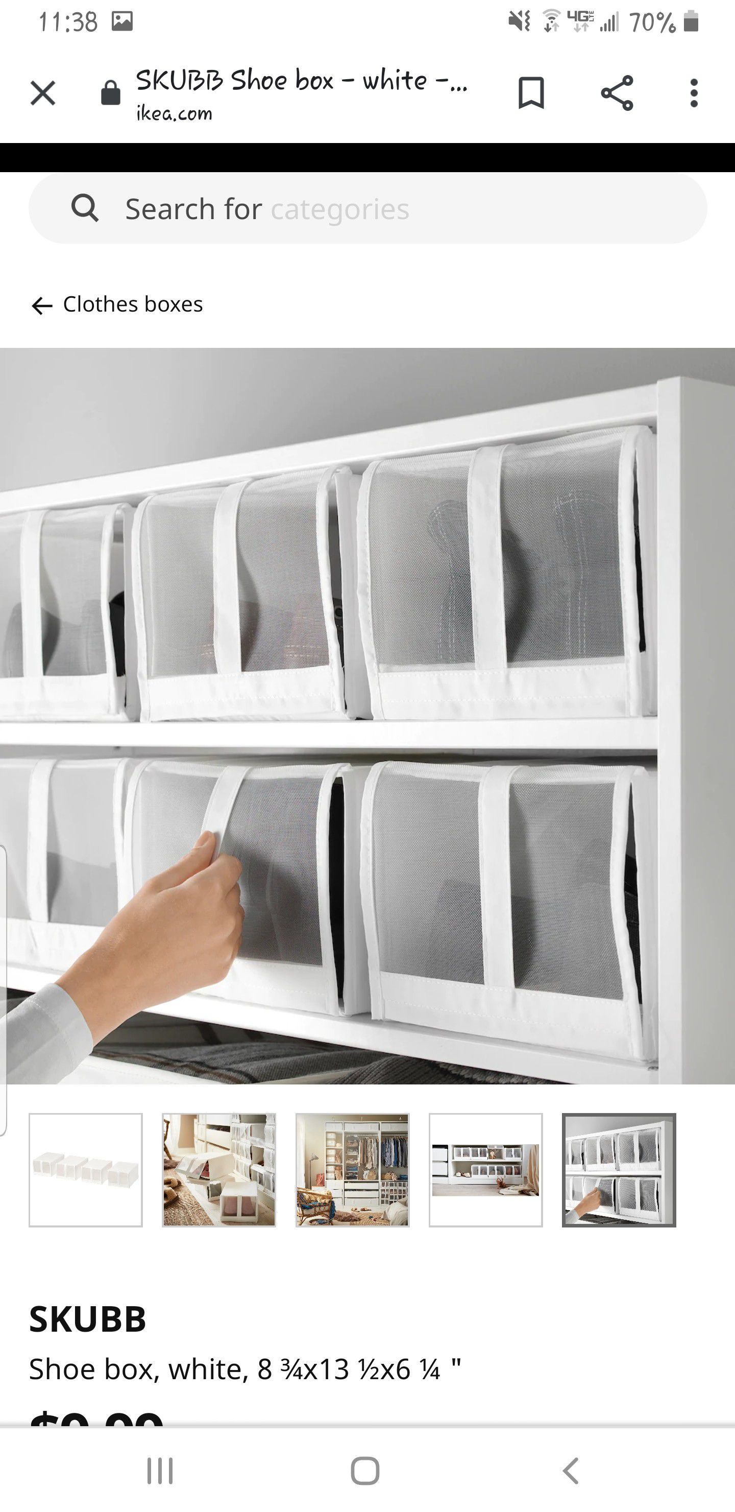 Shoe storage shelves with 12 white covers