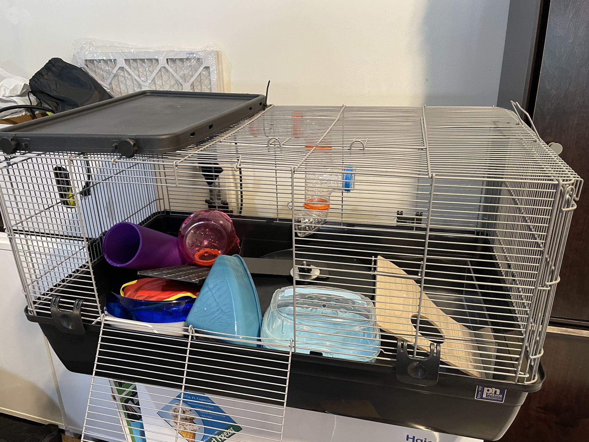 Hamster Cage and Accessories -$180