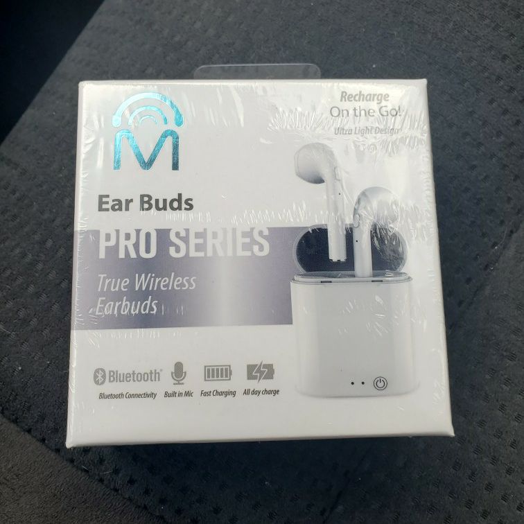 ProSeries True Wireless Bluetooth EarBuds White - New Sealed in Box