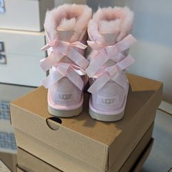 Pink UGG Bailey Bow Boots