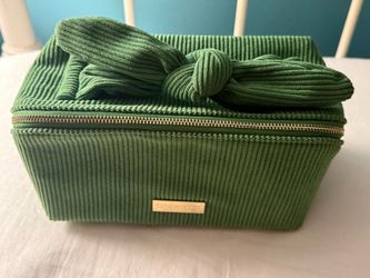 Tata Harper Green Corduroy Cosmetic Bag