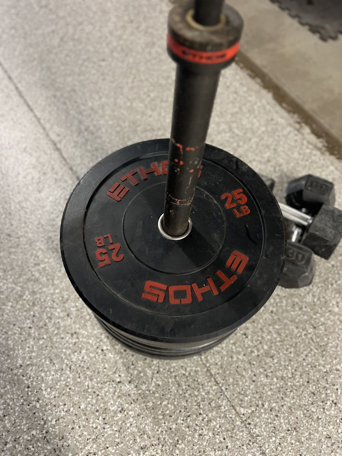 ETHOS 205 lb. Olympic Rubber Bumper Plate Set