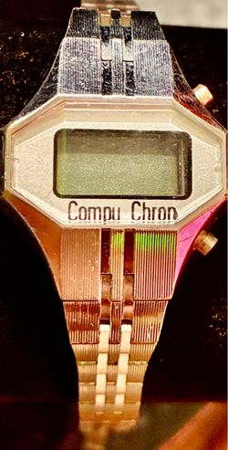 Compu Chron Vintage Digital LCD Watch
