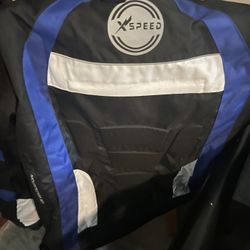 Large Motorcycle Jacket Clean Padded Protection 