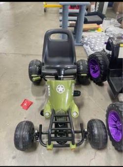Assembled New Kids Pedal Go Kart 4-Wheel Ride On Toy with Gear Shifter Handbrake Adjustable Seat