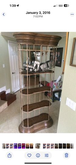 antique iron shelf