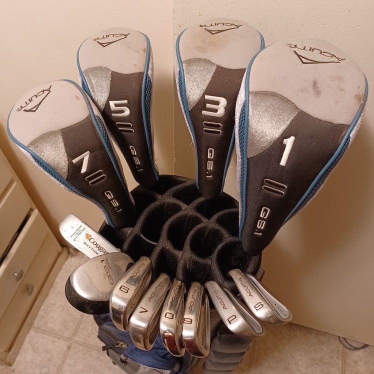 Ladies Golf Club Set With Cart Carry Bag Irons Wood Driver