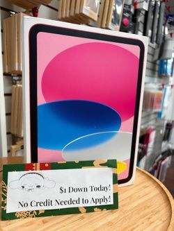 Apple IPad 10th Gen Tablet New - Pay $1 To Take It Home Today and pay the rest later.