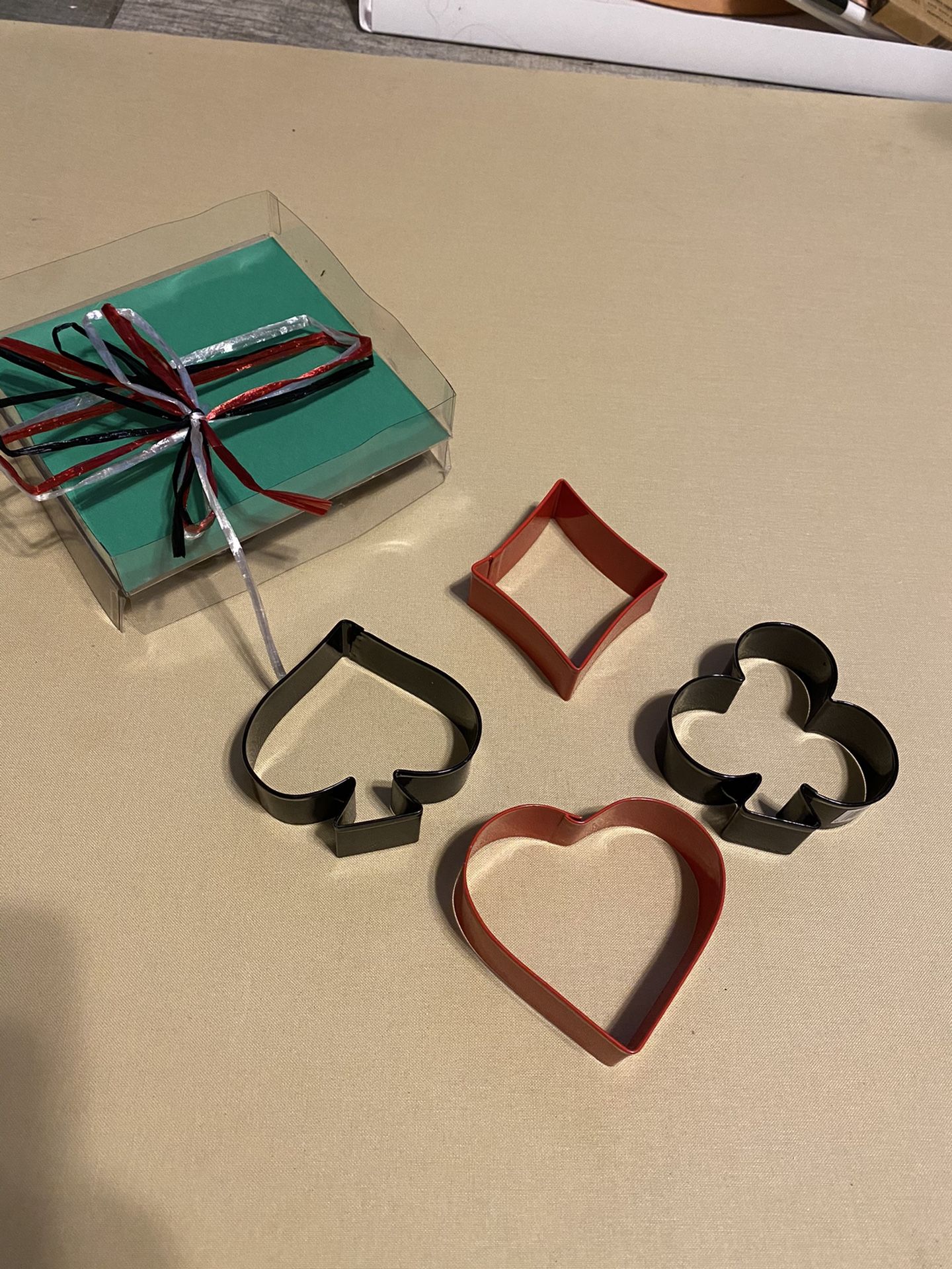 Cookie Cutters, Heart, Spade, Diamond, Ace $6