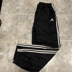 Vintage 90’s Adidas Windbreaker Full Ankle Zip Pants Soccer Breakdancer SZ M