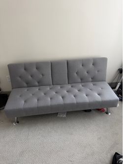 Grey convertible sofa bed
