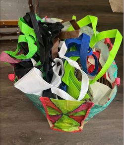 60 + reusable grocery shopping bags take all