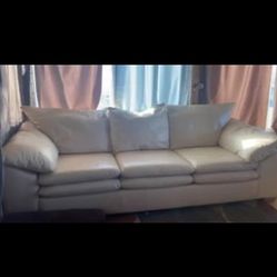 All Leather White Couch