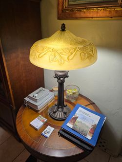 Art Nouveau Lamp with Shade