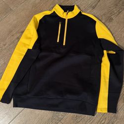 Antigua - Black/Gold pullover size large