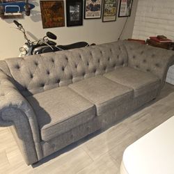Grey 3 Cushion Sofa Like New