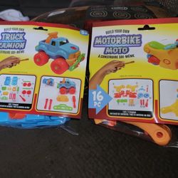 NEW 2 BUILD YOUR OWN TRUCK AND MOTORBIKE. AGES 5+