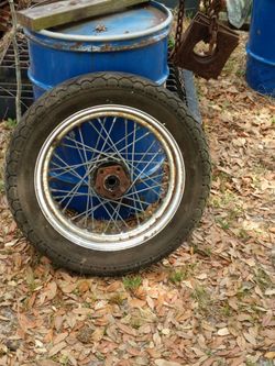 Harley Davidson sportster older model tire and wheel