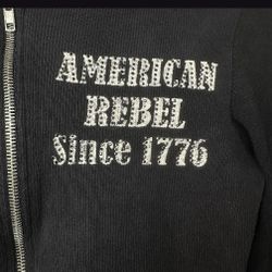 American Rebel Hoodie By Liberty Wear With Rhinestones