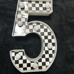 5 checkered led marquee light  8”