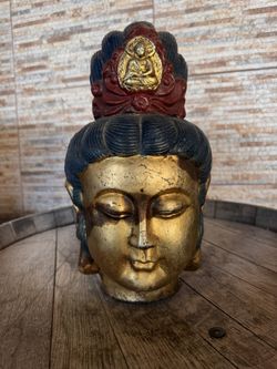 statue of a Tibetan Buddha head