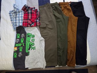 Boys 10/12 pants and shirts