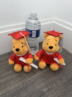 Set of 2, Winnie The Pooh Grad Plush
