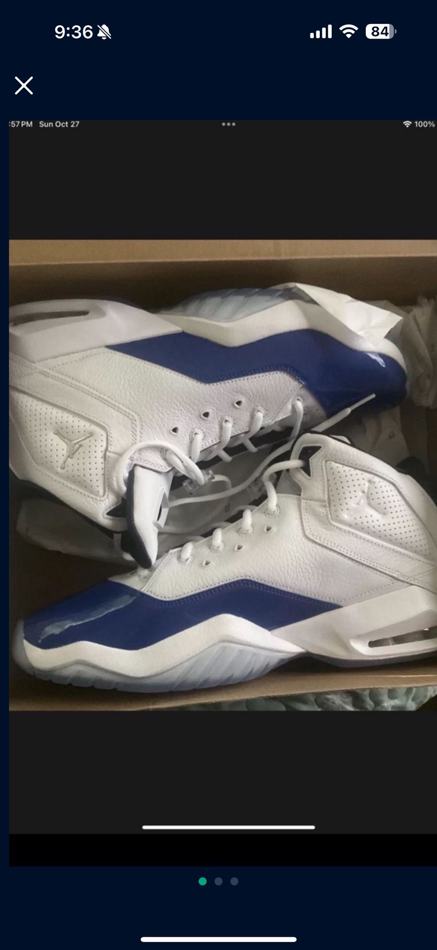 13M - Jordan B'Loyal White Metallic Silver - Brand New Box Damaged