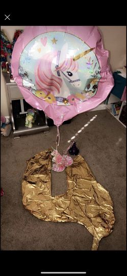 Unicorn Balloon and #4