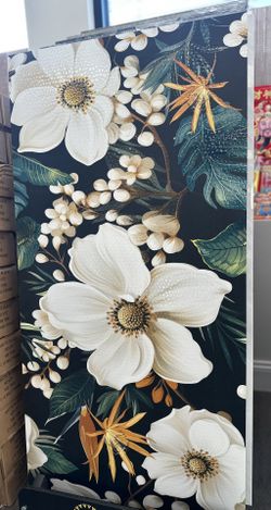 Stunning Textured Floral Porcelain Panel 24” X 48”