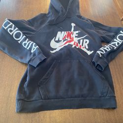 Nike Air Jordan MJ Micheal Jump man Hoodie Men’s M Medium Pullover Black Sweating 