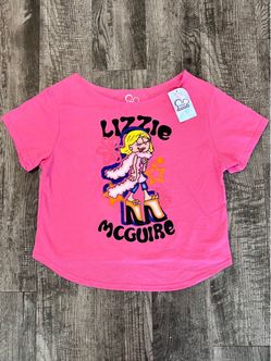 Lizzie McGuire Pink X-Large Off The Shoulder Top Shirt NEW